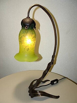 Nr. 20 Original Jugendstil-Lampe zugeschrieben: Andrè Delattè, Nancy (Meurthe-et-Moselle)