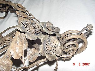 Originalzustand Jugendstil-Lüster vor Restaurierung