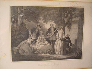 Nr. 1 Stahlstich nach einem Gemälde von G. Huard, in der Sammlung von Galvagni