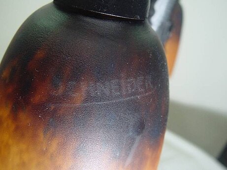 Nr. 22 Original Jugendstil-Lampe gemarkt: SCHNEIDER mit Nadelätzung Epinay sur Seine