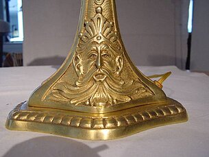 Nr. 2 Jugendstil-Tischlampe Verrerie d`Art Cristalleries de Daum Nancy