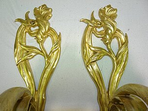 Nr. 6 Wandappliquè, paarige Ausführung zugeschrieben Louis Majorelle Nancy