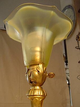 Nr. 2 Jugendstil-Tischlampe Verrerie d`Art Cristalleries de Daum Nancy