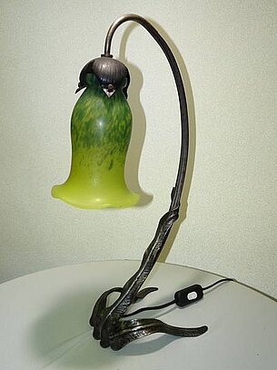 Nr. 20 Original Jugendstil-Lampe zugeschrieben: Andrè Delattè, Nancy (Meurthe-et-Moselle)