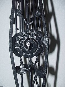 Nr. 21 Tischlampe Original Jugendstil, der Verreries Schneider gemarkt: SCHNEIDER mit Nadelätzung Epinay sur Seine, Rue de I`Yser