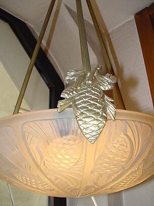 Nr. 16 Decken Ampel gemarkt: DANY L 65, Verrerie d`Art Cristalleries Daum Nancy