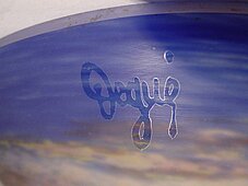 Nr. 46 LÜSTER gemarkt und bez: Deguè, Verrerie d`Art Cristalleries de Compiégne