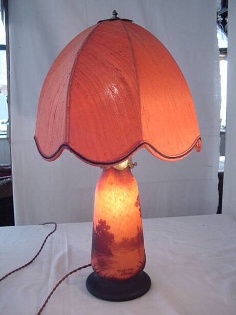 Nr. 44 Tischlampe Gemarkt und signiert: Muller Freres Luneville