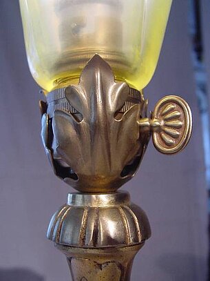 Nr. 2 Jugendstil-Tischlampe Verrerie d`Art Cristalleries de Daum Nancy