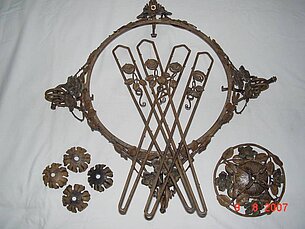 Originalzustand Jugendstil-Lüster vor Restaurierung
