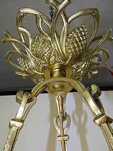 Nr. 26 LÜSTER Originale Jugendstil-Lampe der Verreries Schneider